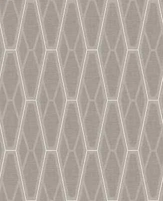 Обои дизайнерский современный геометрический серый серо-кремовая решетка решетка шпалера - Изображение 1 из 2