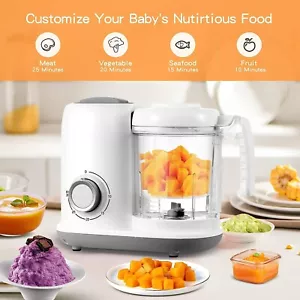 4 in 1 Babynahrungsmaschine Mixer Dampfgarer Baby Flasche Wärmer Lebensmittel Heizung Zubehör - Bild 1 von 11