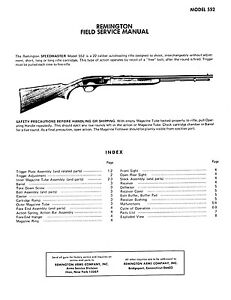 Remington® Model 552 Gunsmith Manual - Field Service Manual