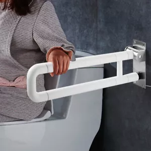 Bad WC Stütz Griff Edelstahl klappbar Dusche Halterung Wand 250 kg Dusche Weiß - Bild 1 von 18