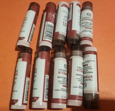 (10 x ) The Body Shop Vitamin E . Moisture-Protect Lip Care  SPF15 .New 10pcs - Image 1 of 4