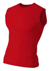 A4 NB2306 Youth Polyester/Spandex Compression Moisture Wicking Muscle T-Shirt - Picture 1 of 10