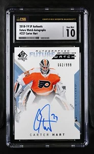 2018 Authentic SP Carter Hart #227 CGC 10 Auto 10 - Bild 1 von 2