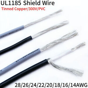 UL1185 Shielded Wire 28 26 24 22 20 18 16 14 10 AWG Channel Audio Single Core