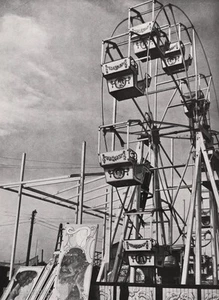 1928 Vintage FERRIS WHEEL Carnival Amusement Park Fair Art ALBERT RENGER-PATZSCH - Picture 1 of 1