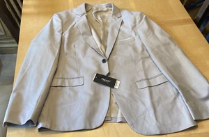 Mgnaie Men’s Blazer Suit Jacket Size Large | Light Gray Formal Coat - Picture 1 of 7