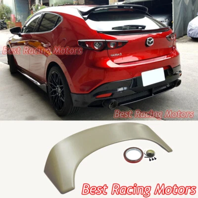 For 2019-2026 Mazda 3 5dr Hatchback MS Style Rear Roof Spoiler Wing (ABS) - Image 1 of 2