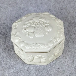 Lenox Elfenbein Schmuckschatulle Hexagontal Früchte des Lebens - Bild 1 von 13