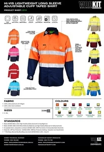 Workit Orange Hi Vis Work Shirt F/R Taped Ladies 10 L/S, Mining & Construction - Picture 1 of 16