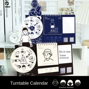 Wheel Flip Six in One Rotary Table Calendar Creative Ornament Home - Picture 1 of 20