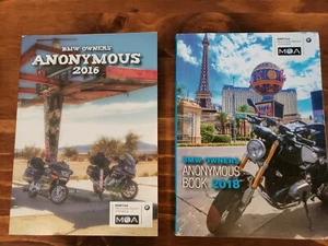 2016 & 2018 BMW Owners Anonynous Books (BMW Club, Motorcycle Owners of America) - Foto 1 di 7