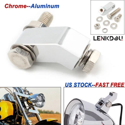 Headlight Mounting Block Bracket For Harley Bobber Chopper Cruiser Dyna Softail  - Image 1 of 4