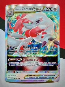 JUMBO Hisuian Zoroark VSTAR SWSH298 Black Star Oversized Promo Pokémon NM - Picture 1 of 2