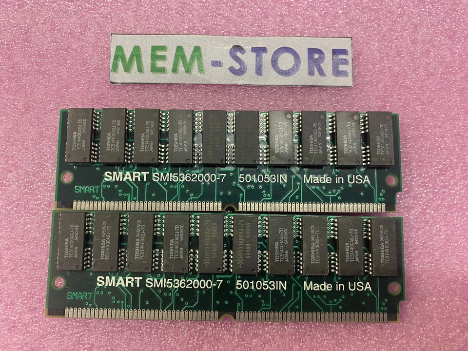 SMI5362000-7 Smart Modular 8MB FastPage Parity 60ns 5v 72-Pin SIMM Memory Module - Image 1 of 1