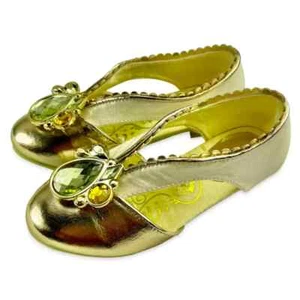 Scarpe travestimento Disney Store Tiana Deluxe nuove con etichette taglia 7/8 - Foto 1 di 3