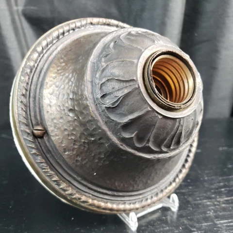 Antique Cast Brass Bronze Victorian Ceiling Flush Mount Light Fixture Single Bul Cover