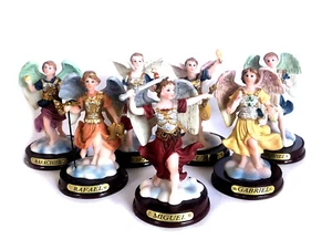 7 Archangels Siete Arcangeles Statues 3" Inch Complete Full Set Box Figuras New - Picture 1 of 1