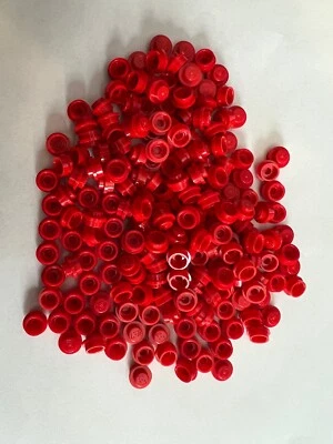 Lego 1x1 Red Round Plates x200 Dots Stud Part Piece Bulk Lot - Legos #4073 - Image 1 of 3