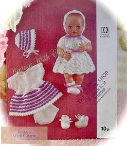 Dolls Clothes Knitting Pattern For 12in. Dolls With 9in. Chest. Dress, Pants etc - Picture 1 of 1