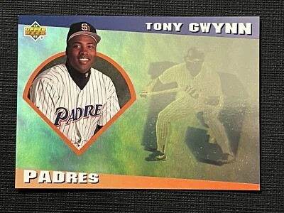 1993 UD Diamond Gallery Tony Gwynn Hologram San Diego Padres HOF - Image 1 of 2