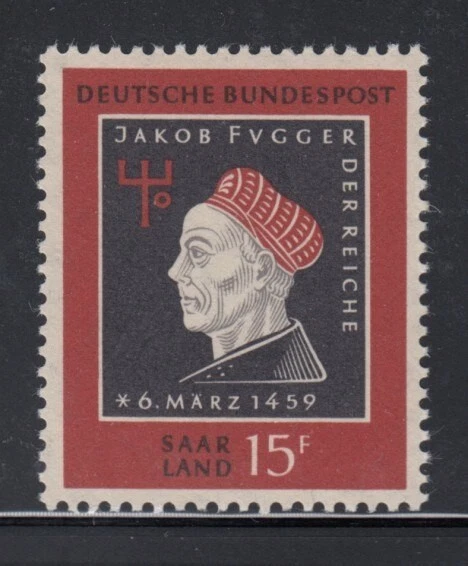 SAAR Jakob Fugger the Rich MNH stamp - Image 1 of 1