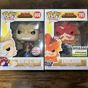 Funko Pop! Vinyl: My Hero Academia - Endeavor 785+ All Might 608 GW/MET - Picture 1 of 6