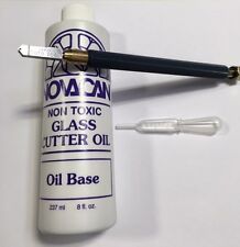Toyo TC10B Metal Handle Pattern Head Oil Cutter and Glass Cutting Oil (8oz)