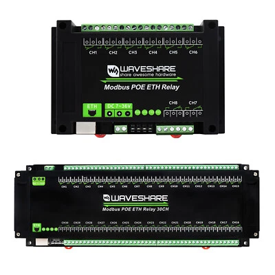 Industrial 8/30-Channel Ethernet Relay Module Modbus RTU Protocol Poe Ethernet S - Image 1 of 4
