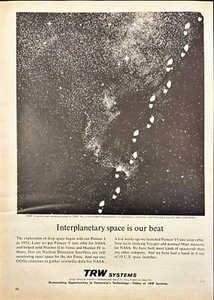 TRW Systems Interplanetary Space Exploration Vintage Print Ad 1966 - Picture 1 of 6