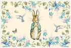 Beatrix Potter Peter Rabbit Green2 Fabric Craft Panels 100% Cotton or Polyester