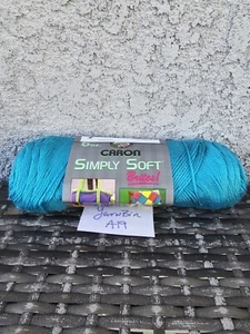 Caron Simply Soft Brites 1 Skein Blue Mint 9608 6 oz No Dye Lot 100% Acrylic - Picture 1 of 4