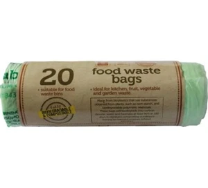 Food Waste Bags Biogradable Compostable Caddy Liners Kitchen Small Opening 5L - Picture 1 of 7