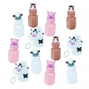 Barnyard Bubble Bottles, Party Favors, Outdoor Toys, 12 Pieces, 3" - Picture 1 of 1