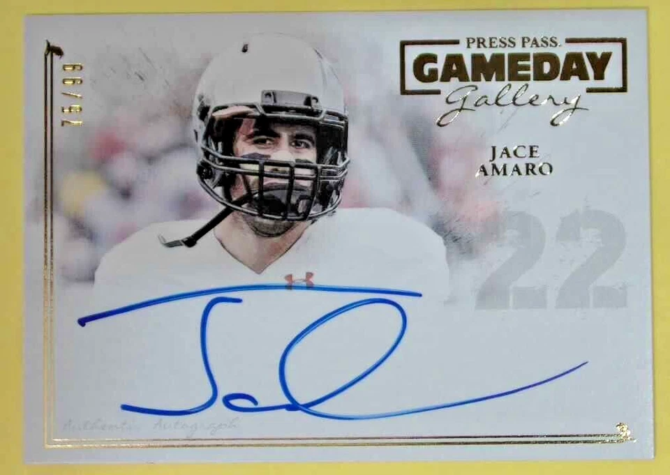 Jace Amaro 2014 Press Pass Gameday Gallery Gold #GGJA2 75/99 - Image 1 of 2