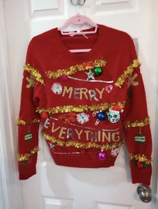 No Boundaries Ugly Christmas Sweater Merry Everything Junior Gr. L/G 11-13 - Bild 1 von 14
