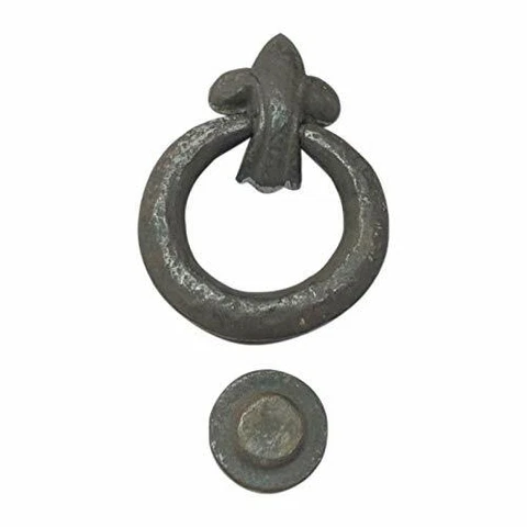 Antique Finish Molid Black Iron Door Knocker Door Handle Vintage Style Door Knob Cover