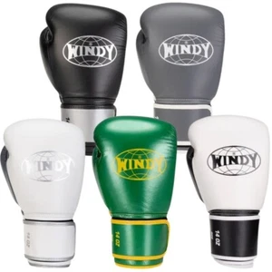 Windy Elite Leather Boxing Gloves Muay Thai Sparring Gloves Kickboxing Gloves - Picture 1 of 21