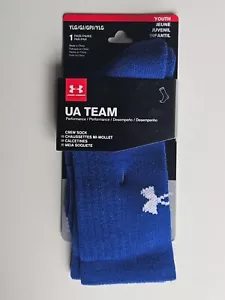 Under Armour U4561P1-Royal Blue UA Team Performance Screw Sock 1 Pair YLG (1-4) - Picture 1 of 4