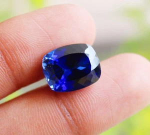 Certified Blue Sapphire 10–12 Ct | Cushion Cut Natural Untreated Gemstone - Picture 1 of 15