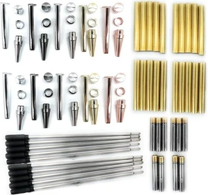 Slimline Pen Kit for Wood Turning || 10 Pack with Multiple Finishes || 7Mm Tw... - Picture 1 of 4