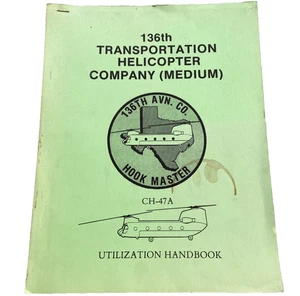 135th Transportation Helicopter Company AVN Co Hook Master CH-47A Handbook VTG - Bild 1 von 13