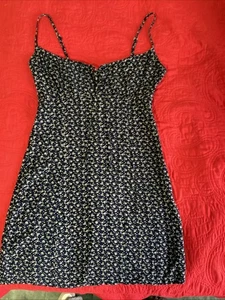 Brandy Melville Minikleid blau Blumen XS-S Sommer Strand Urlaub Girly Sommerkleid - Bild 1 von 4