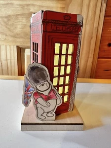 Winnie Puuh Disney Parks Epcot Vereinigtes Königreich klassisches Nachtlicht Holz L@@K - Bild 1 von 7