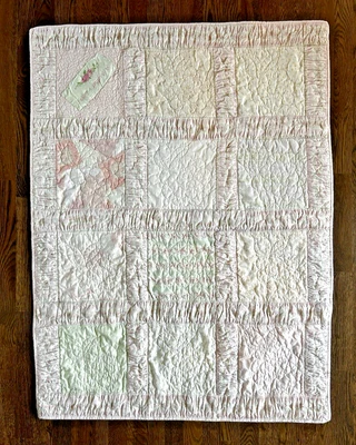 Nuevo edredón hecho a mano para bebé niña 36" x 47" Foto 1 de 4