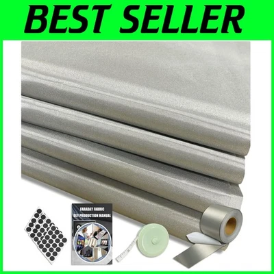 Pacchetto tessuto e nastro Faraday - 6 iarde di protezione per abbigliamento premaman e tecnico - Immagine 1 di 4