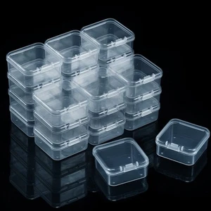 36 Pieces Rectangle Clear Plastic Containers Transparent Beads Storage Contai... - Picture 1 of 7