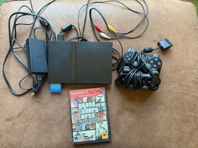 Sony PlayStation 2 Slim With Two Controllers, Memory Card And GTA San Andreas
