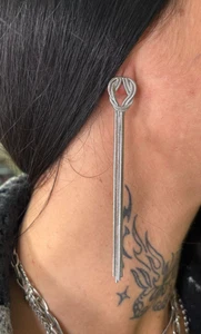 Orecchini da Donna pendenti molto lunghi in Acciaio Nickel Free - Imagen 1 de 3