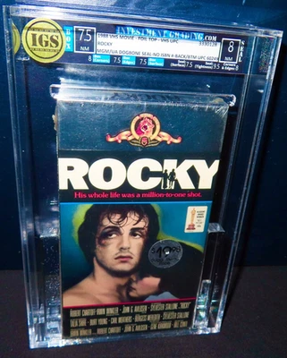 1976 ROCKY 1988 VHS MGM NEW/FACTORY SEALED FOIL TOP IGS 7.5 BOX IGS 8 SEAL NM!!! - Immagine 1 di 4