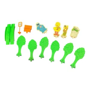 Personaggi Playskool Sesame Street Alphabet Roadway 1988 vintage, ricambio alberi - Foto 1 di 3